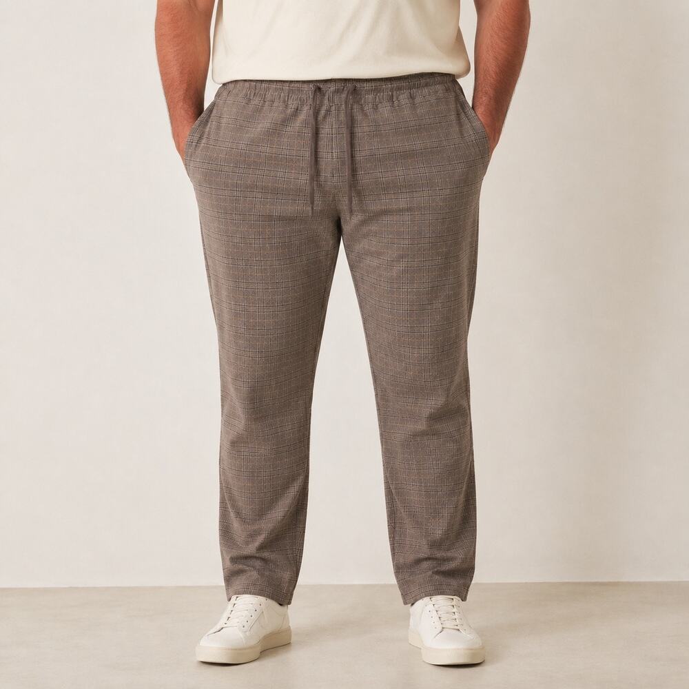 PacSun Men’s Brown Plaid Slim Pants XL